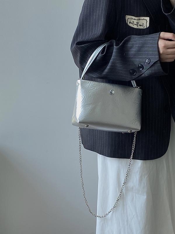 レディース ファッション 春夏 秋　冬 女性 かわいい おしゃれ 韓国 鞄 バッグ 上品 大人 ハンドバッグ チェーン ショルダーバッグ 2way シンプル