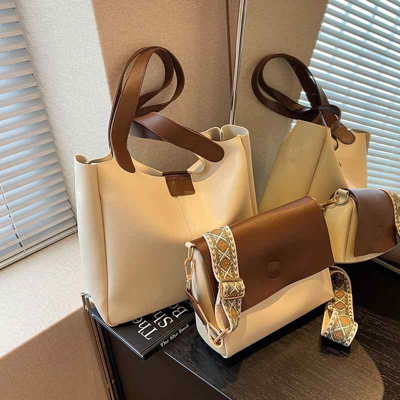 レディース ファッション 春夏 秋冬 女性 かわいい おしゃれ 韓国 鞄 バッグ 上品 大人 ワイド ショルダー 大容量 トート シンプル セット おすすめ 便利 通勤