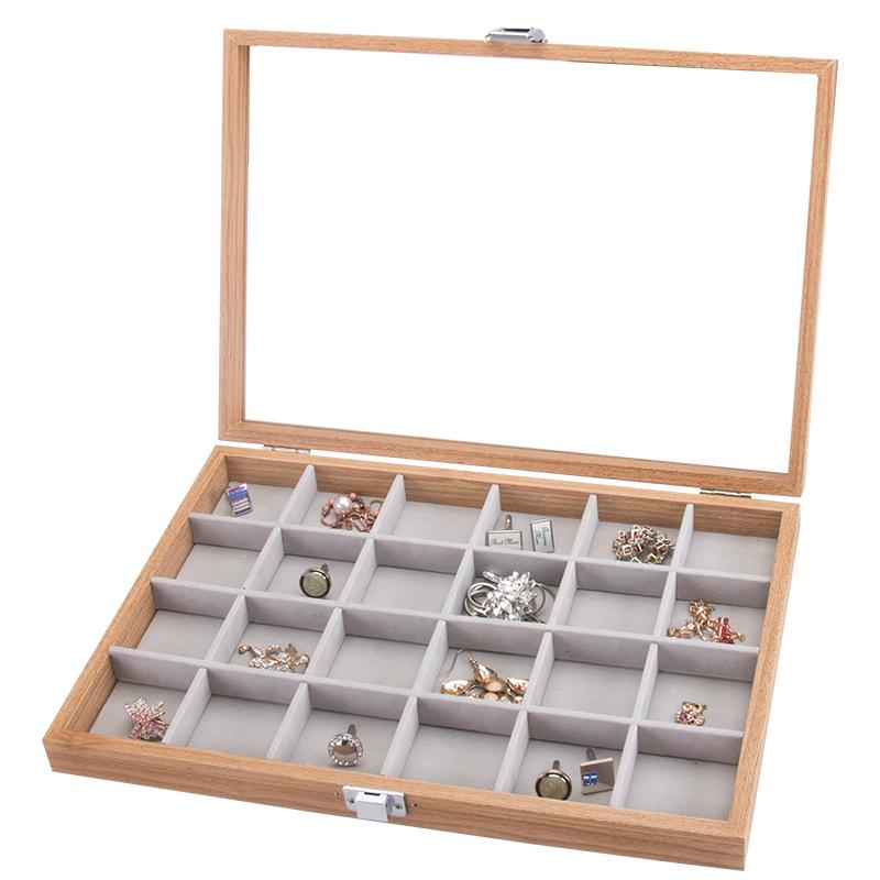 楽天市場】NUOLUX透明蓋付きジュエリーオーガナイザーボックス14インチ