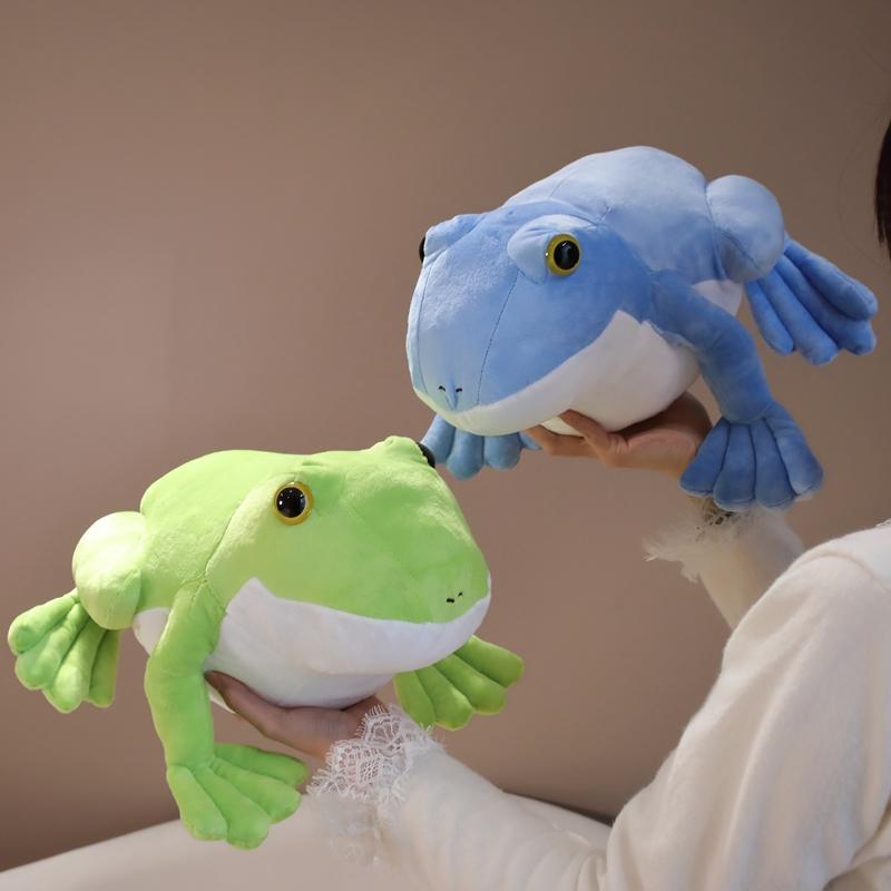 クッション 枕 ふわふわ 男の子 女の子 インテリア おもちゃ ぬいぐるみ 人形 かわいい ベビー 赤ちゃん 子供 プレゼント おすすめ 誕生日 ギフト クリスマス 贈り物 出産祝い カエル 癒し｜YKC8