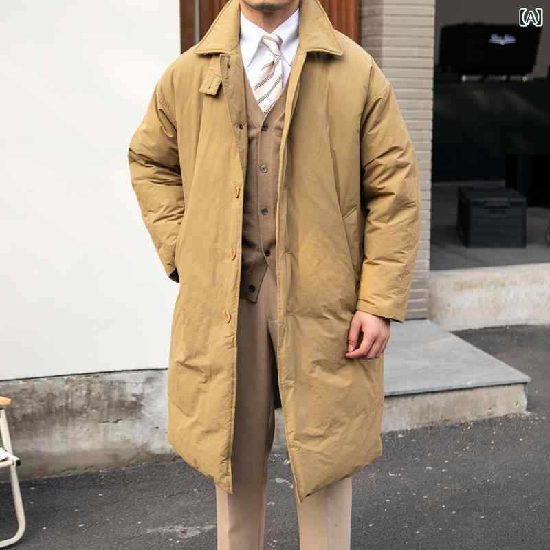 メンズ ファッション 春夏 秋冬 かっこいい オシャレ モテ 男性用 紳士服 服 韓国 イタリア 紳士 冬用 厚手 カジュアル ダウン ジャケット 街 出て レトロ 暖かい ミドル丈 ジャケット 18,208円