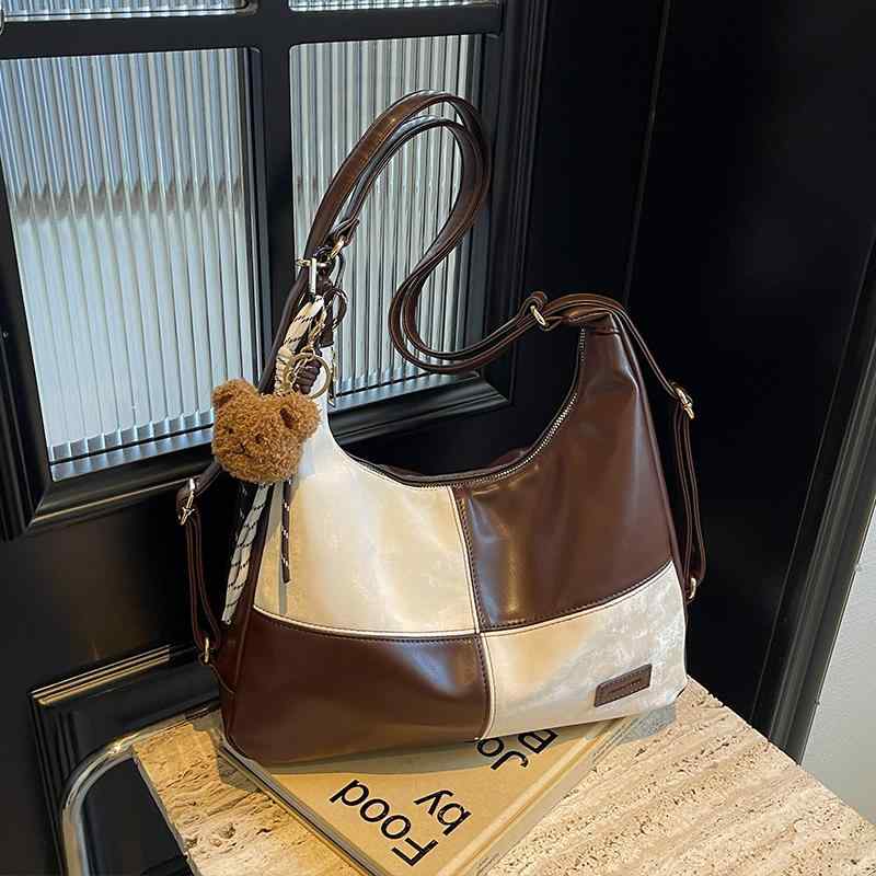 レディース ファッション 春夏 秋冬 女性 かわいい おしゃれ 韓国 鞄 バッグ 上品 大人 大容量 シンプル ショルダー レトロ クマ チャーム セット