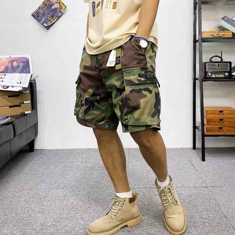 メンズ ファッション 春夏 秋冬 かっこいい オシャレ モテ 男性用 紳士服 服 韓国 夏 アメリカ マルチ ポケット 迷彩 カーゴ ショーツ メン カジュアル 5 分 パンツ 1333mm ミッド パンツ|YKC8