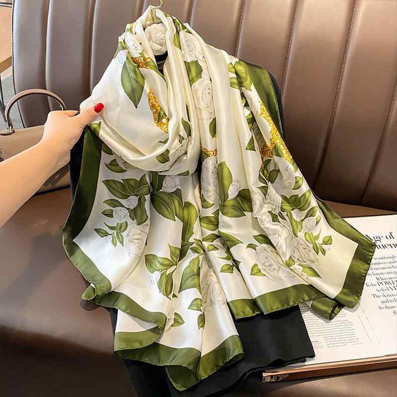 春夏 秋冬 180cm レディース ファッション 女性 スカーフ ショール ストール 花 フラワー おしゃれ ゴージャス