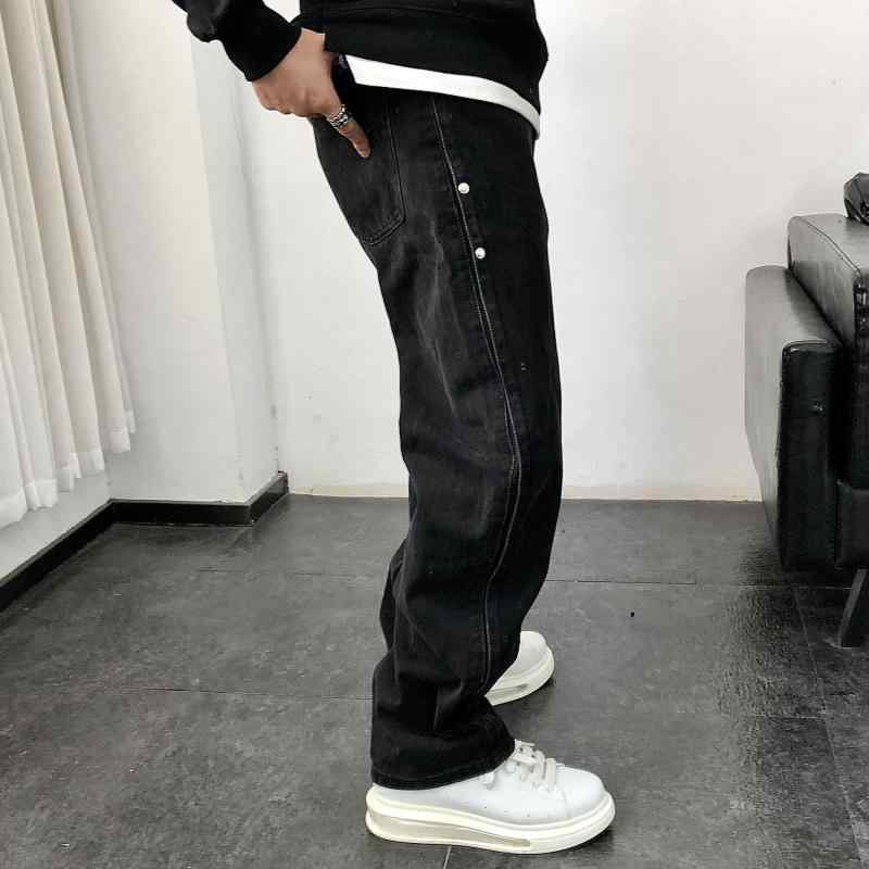 メンズ ファッション 春 夏 秋 冬 かっこいい オシャレ モテ 男性用 紳士服 服 韓国 シンプル 大人 男性用 ブラック ジーンズ 春 レトロ アメリカン カジュアル ストレート ワイド レッグ ロング パンツ 男性用｜YKC8 30,666円