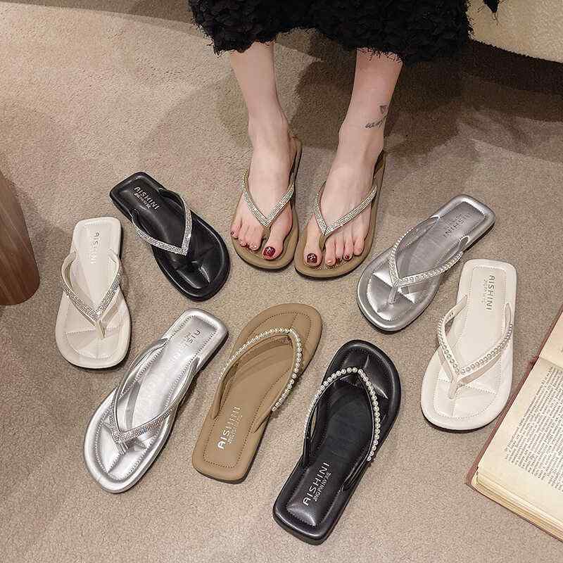 韓国 靴 シューズ 春夏 秋 冬 レディース かわいい おしゃれ 女性用 ビーチ サンダル 海 プール シンプル パール 5,246円