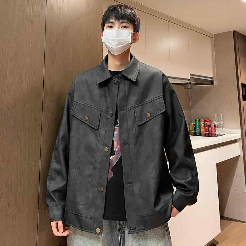 メンズ ファッション 春 夏 秋 冬 かっこいい オシャレ モテ 男性用 紳士服 服 韓国 シンプル 大人 メンズ ハイエンド カジュアル アメリカン レトロ ジャケット ダメージ 加工 ジャケット|YKC8