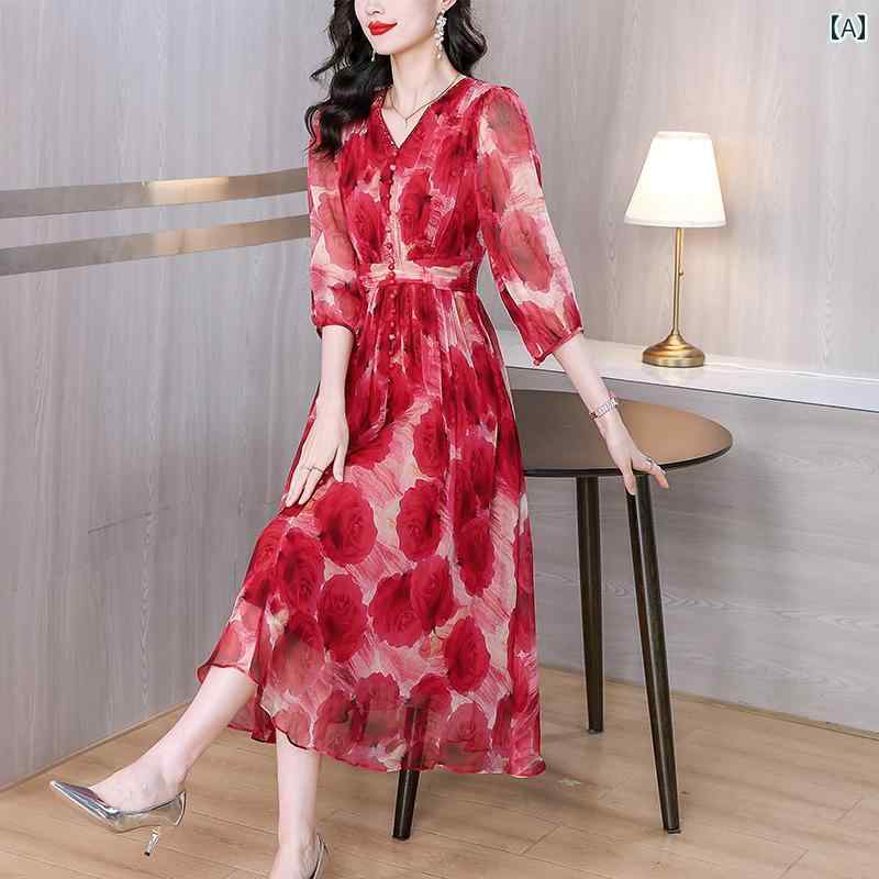 韓国 女性 春夏 秋冬 レディース かわいい おしゃれ 夏 Vネック ドレス 風 軽量 贅沢 感 9,927円