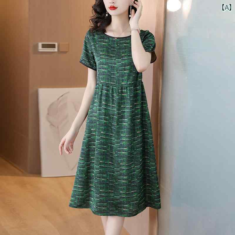 韓国 女性 春夏 秋冬 レディース かわいい おしゃれ マダム ママ サマー ドレス 女性用 西洋風 レトロ ドレス スリム 見え |YKC8