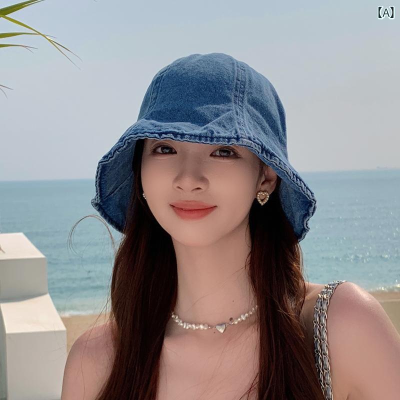 韓国 お上さん 春夏 秋冬 レディース  愛くるしげ 今めかしい ジーンズ フィッシャーマン かぶり笠 お上さん用 夏 表現スタイル 分かりやすい 日よけ お日さま 防御すること 井戸釣瓶 かぶり笠   かぶり笠