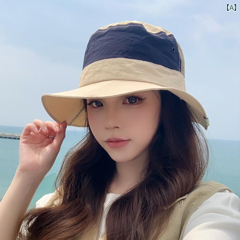 韓国 女性 春夏 秋冬 レディース かわいい おしゃれ アウトドア 日焼け防止 帽子 女性用 夏 カラーマッチング 速乾 ハイキング 帽子 通気性 薄手 日よけ 帽子 男性｜YKC8