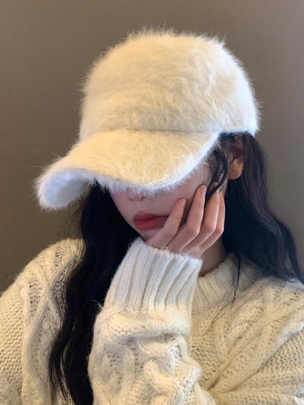 韓国 お上さん 春夏 秋冬 レディース 愛くるしげ 今めかしい 秋お上さん用 毛皮 野球 旗がしら 韓国な気が大きい ひさし 旗がしら 顔 白 かぶり笠