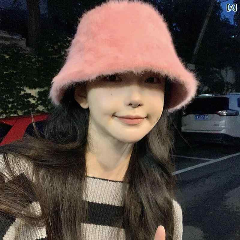 韓国 お上さん 春夏 秋 冬 レディース  愛くるしげ 今めかしい 秋 冬 お上さん用 毛皮 フィッシャーマン かぶり笠 気が大きい   井戸釣瓶 かぶり笠 サクラ色  韓国 赤ちょうちん ジョン 顔 かぶり笠