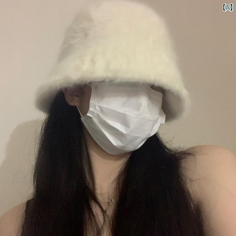 韓国 お上さん 春夏 秋 冬 レディース  愛くるしげ 今めかしい 秋 冬 お上さん用 毛皮 井戸釣瓶 かぶり笠  気が大きい 日本 風  フィッシャーマン かぶり笠 韓国 赤ちょうちん ジョン 顔 かぶり笠