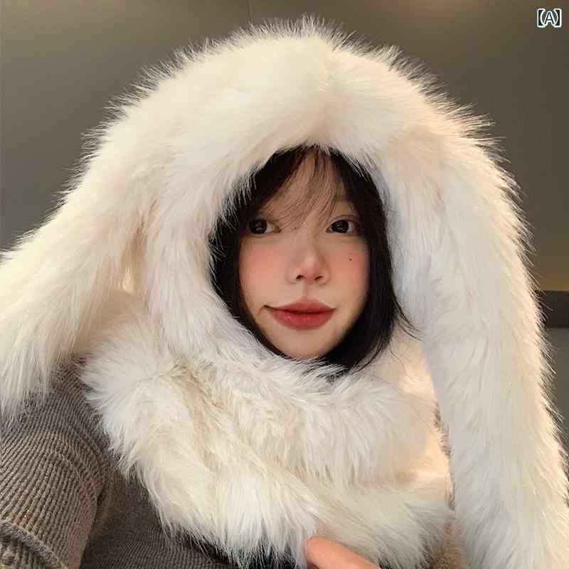 韓国 女性 春夏 秋冬 レディース かわいい おしゃれ ボニー ウサギ 帽子 女性用 冬 かわいい 厚手 耳 帽子 ウサギ 耳 統合 雷 峰 帽子｜YKC8