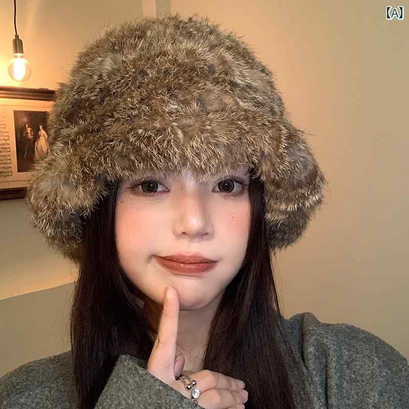 韓国 女性 春夏 秋 冬 レディース かわいい おしゃれ 帽子 女性用 秋 冬大きい ファー ニットビーニー ハット 明らか 顔 耳保護 フィッシャーマン ハット|YKC8