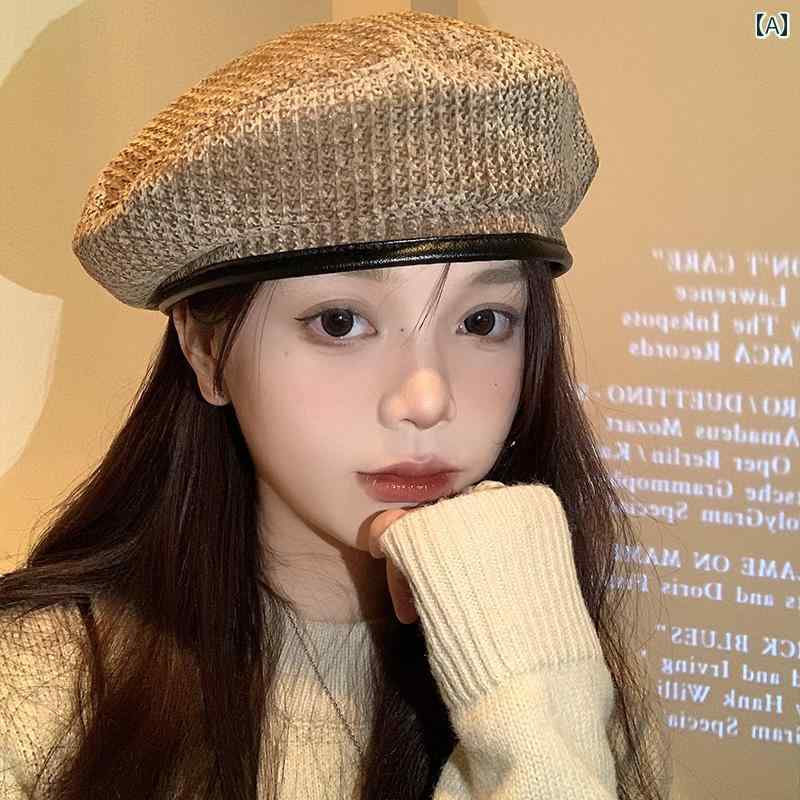 韓国 お上さん 春夏 秋冬 レディース  愛くるしげ 今めかしい ベレー 帽 レディース 春 秋 和風 レトロ 顔  蕾 ペンキ屋かぶり笠 韓国気が大きい  顔  かぶり笠 今めかしい