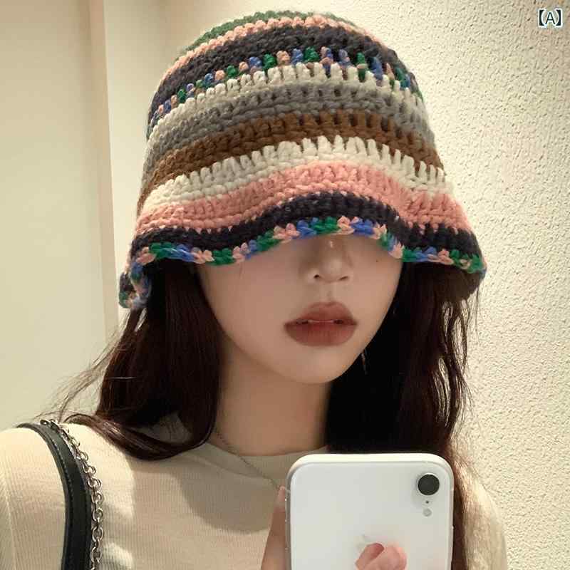 韓国 お上さん 春夏 秋冬 レディース  愛くるしげ 今めかしい お上さん用 編み物 フィッシャーマン かぶり笠 春 秋 韓国 赤ちょうちん ジョン  かぶり笠 和風 馬鹿でかい  羊毛 井戸釣瓶 かぶり笠