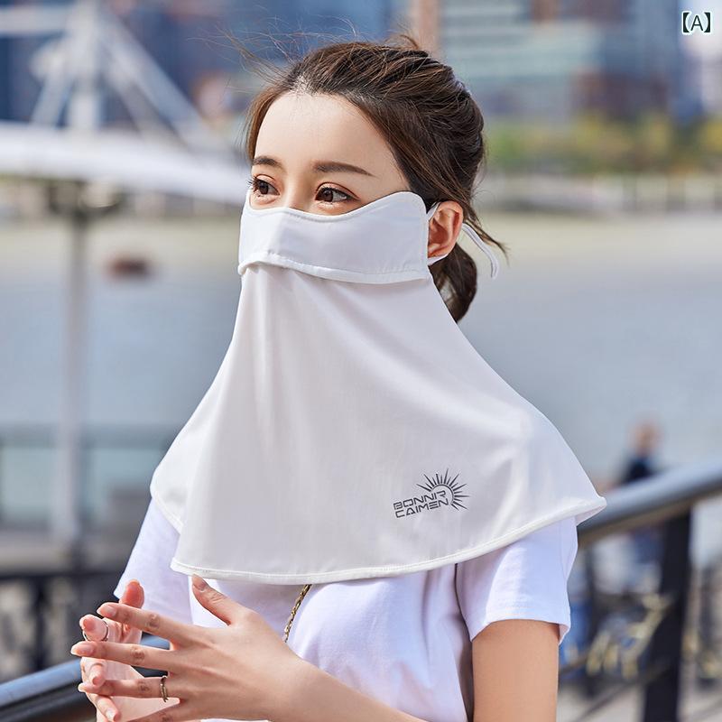 韓国 女性 春夏 秋冬 レディース かわいい おしゃれ 春夏 秋冬 レディース 日焼け防止 マスク 女性用 首 保護 サンシェード 統合 マスク 夏 アウトドア 運転 乗馬 通気性｜YKC8