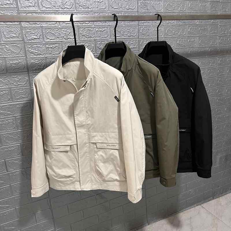 メンズ ファッション 春夏 秋 冬 かっこいい オシャレ モテ 男性用 紳士服 服 韓国 シンプル 大人 スタンドカラー ジャケット メンズ ワークウェア ファッション カジュアル 綿 厚手 綿 ジャケット 紳士服|YKC8