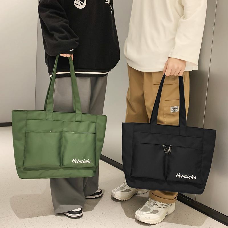おしゃれ　かわいい　かっこいい バッグ 鞄 旅行 トラベル レディース メンズ 女性 男性 ファッション ユニセックス 韓国 トート 大容量 カジュアル ハンド シンプル ポケット パソコン16インチ収納可能｜YKC8