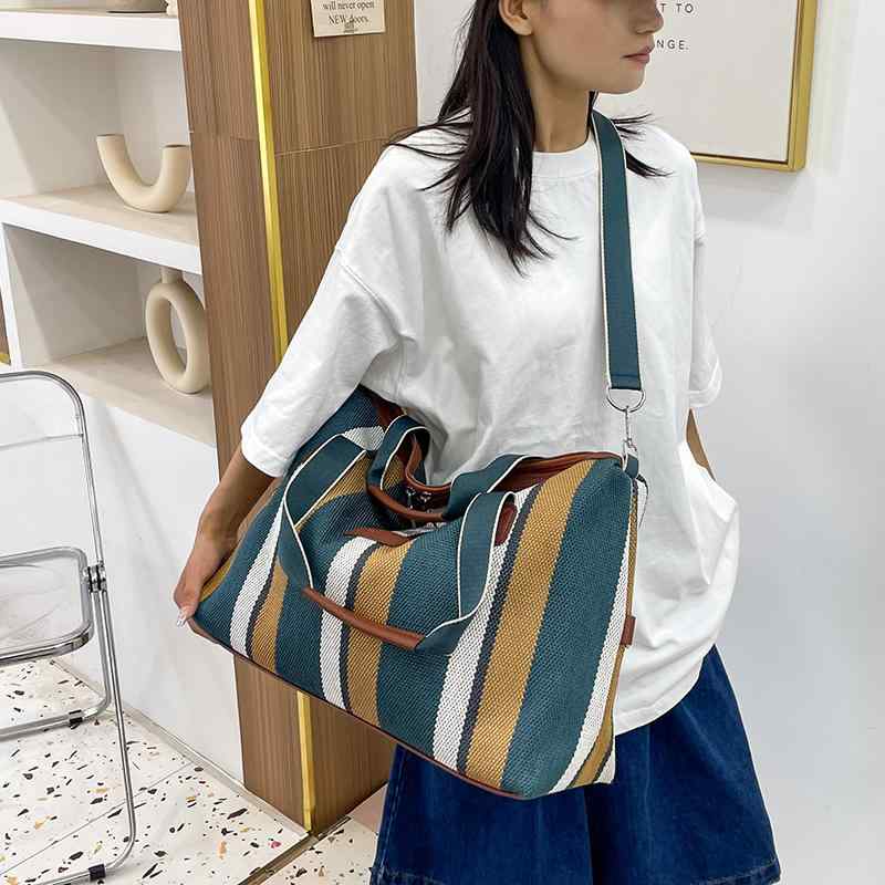 今めかしい 愛くるしげ かっこいい 御徒面子 鞄 旅する 旅行 レディース メンズ お上さん 成人男性 流行り物 ユニ一発やる 韓国 縞模様 レトロ 軽さ 御手手 肩先 トート 豆の町