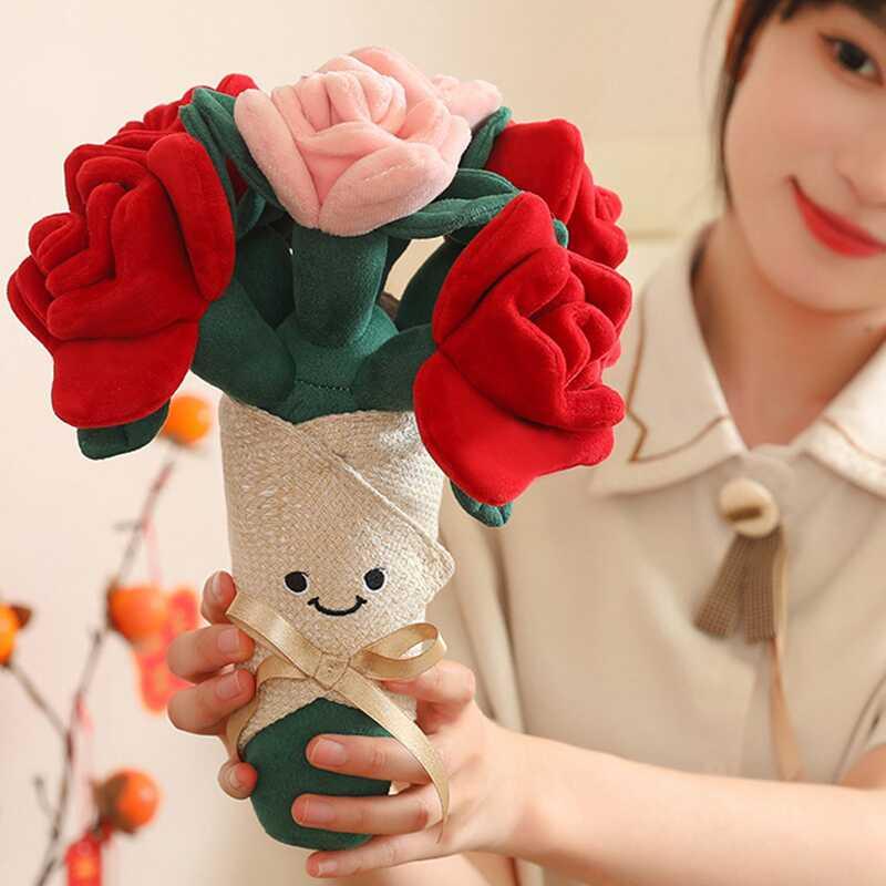 クッション 枕 ふわふわ 男の子 女の子 インテリア おもちゃ ぬいぐるみ 人形 かわいい ベビー 赤ちゃん 子供 プレゼント おすすめ 誕生日 ギフト クリスマス 贈り物 出産祝い ローズ ブーケ 花 束 薔薇 フラワー