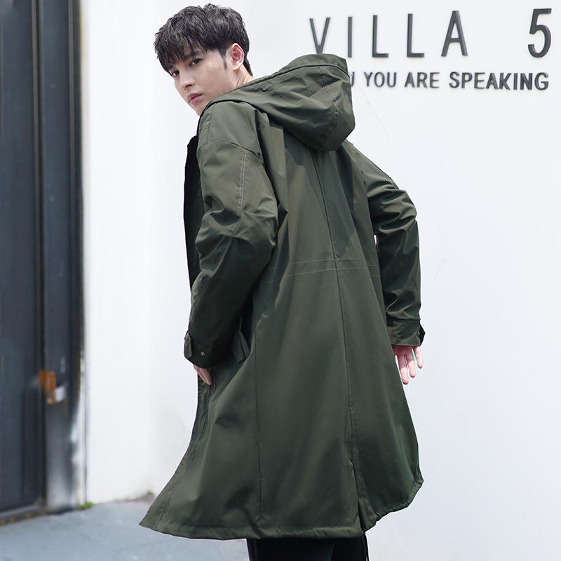 メンズ ファッション 春夏 秋冬 かっこいい オシャレ モテ 男性用 紳士服 服 韓国 シンプル 大人 秋 メンズ ミドル丈 ウインドブレーカー 韓国 膝丈 ゆったり メンズ コート ジャケット
