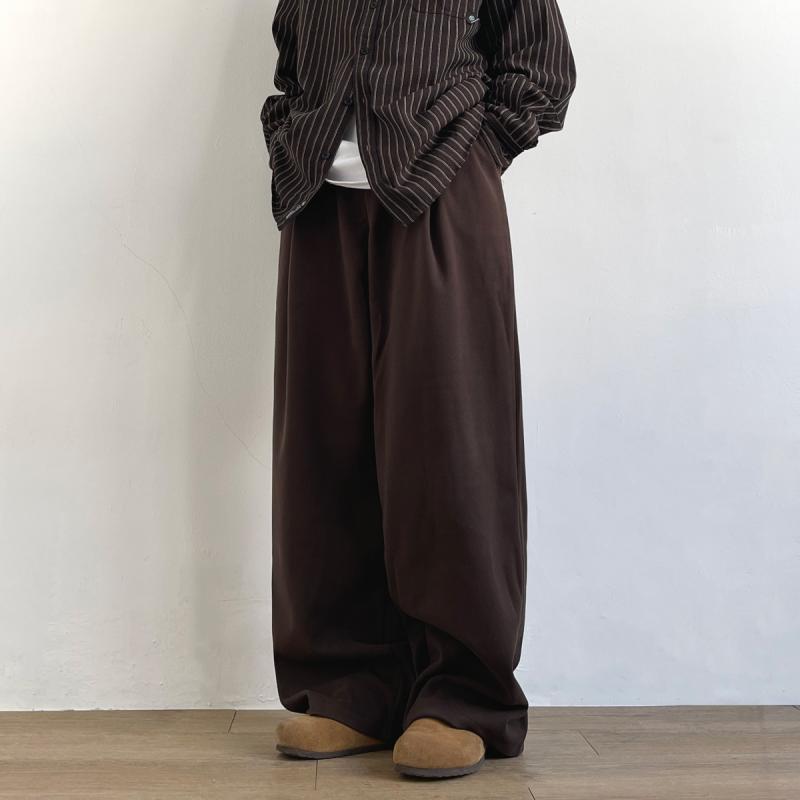 メンズ ファッション 春夏 秋冬 かっこいい オシャレ モテ 男性用 紳士服 服 韓国 シンプル 大人 冬 レトロ 厚手 ウール ストレート ワイド レッグ 快適 カジュアル パンツ 着用|YKC8