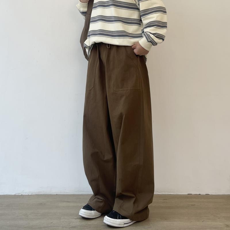 メンズ ファッション 春夏 秋冬 かっこいい オシャレ モテ 男性用 紳士服 服 韓国 シンプル 大人 春秋 ストレート カジュアル パンツ メンズ レディース ユニセックス レトロ 快適 ワイド レッグ