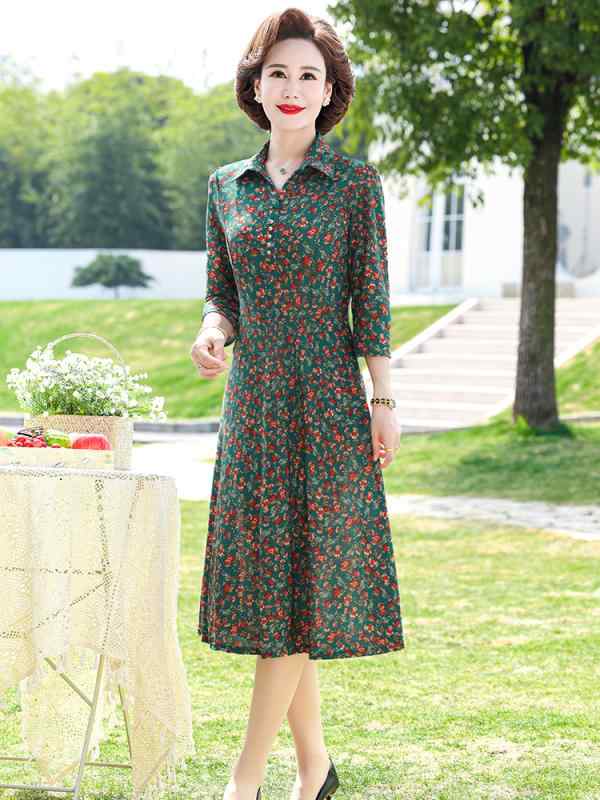 レディース ファッション おしゃれ 春夏 秋冬 大人 上品 高級 マダム ミス ミセス プレゼント 敬老日 母日 母 春服 洋風 女性 ロング ドレス 幅広 妻 夏服｜YKC8