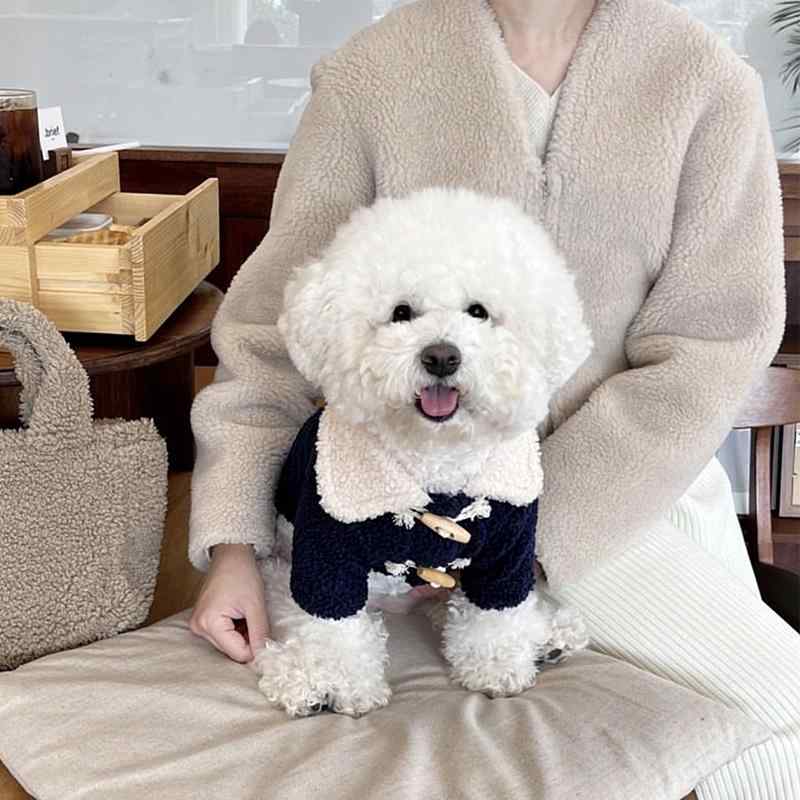 ドッグウェア 秋冬 ペット 犬 猫 服 散歩 かわいい おしゃれ 衣装 コットン 綿 コート 小型 防寒 ジャケット ダウン クマ リボン |YKC8