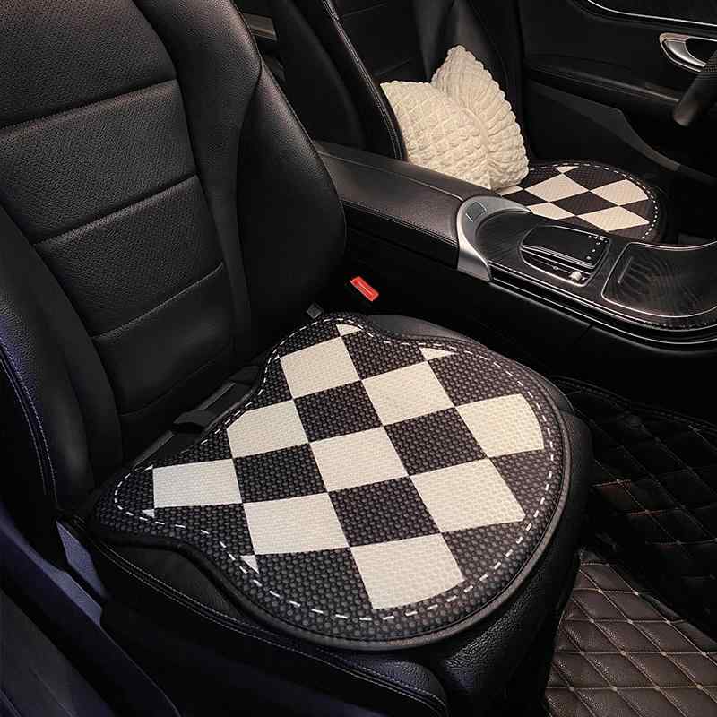 カー レディース メンズ 女性 男性 車用品 アクセサリー シート カバー おしゃれ クッション 座席 シンプル 通気性 クマ フワフワ チェック 市松模様 オールシーズン 花 腰 かわいい セット