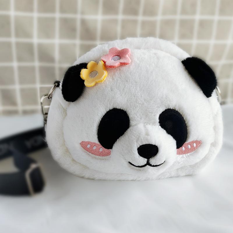 男の子 女の子 春夏 秋　冬 子供 キッズ 鞄 バッグ おしゃれ かわいい パンダ ショルダー 動物 アニマル ポーチ 花