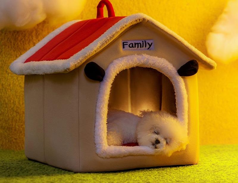 犬 猫 ペット ベッド 寝具 かわいい おしゃれ マット 小屋 オールシーズン 取り外し 洗濯可能 洗える 冬 暖かい ハウス 快適