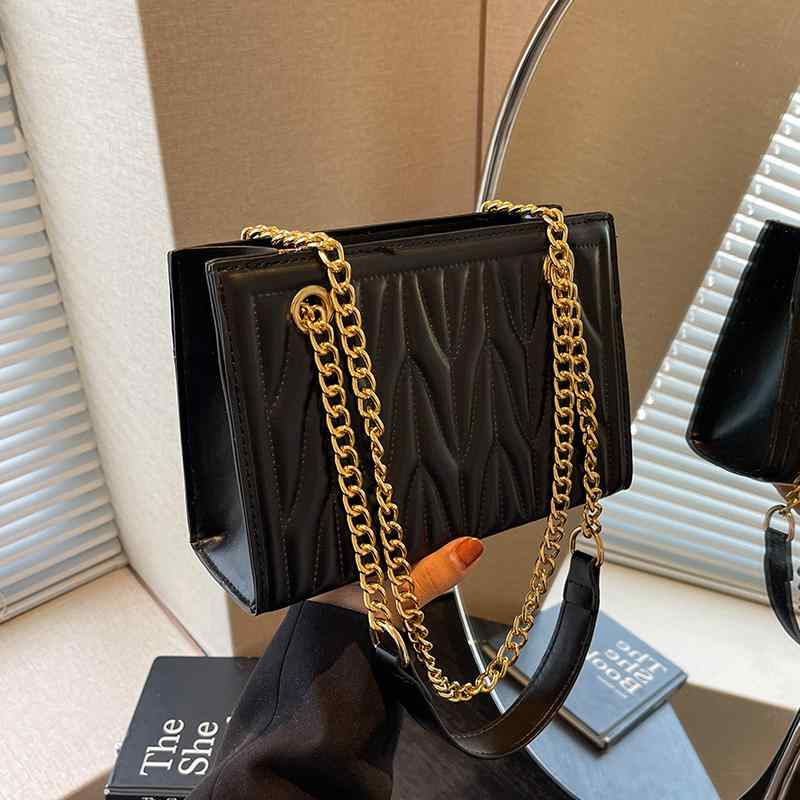 レディース ファッション 春夏 秋冬 女性 かわいい おしゃれ 韓国 鞄 バッグ 上品 大人 チェーン ショルダー シンプル トート