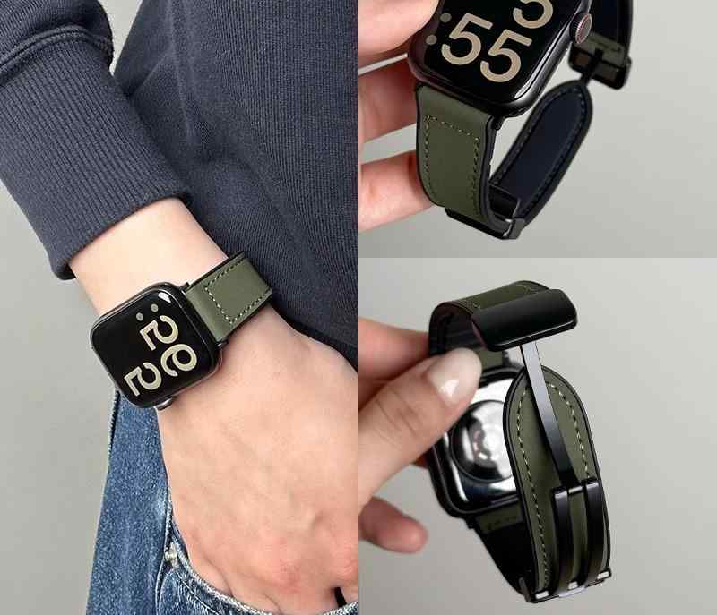 Apple Watch アップルウォッチ 成人男性 メンズ 成人女性 レディース ウオッチ 胴締め 今めかしい 可愛らしい かっこいい なめし革ケイ素樹脂 磁気 同盟罷業一回り 通気性 分かりやすい Ultra 新型 10 9 8 7 6 5 4 3 2 1