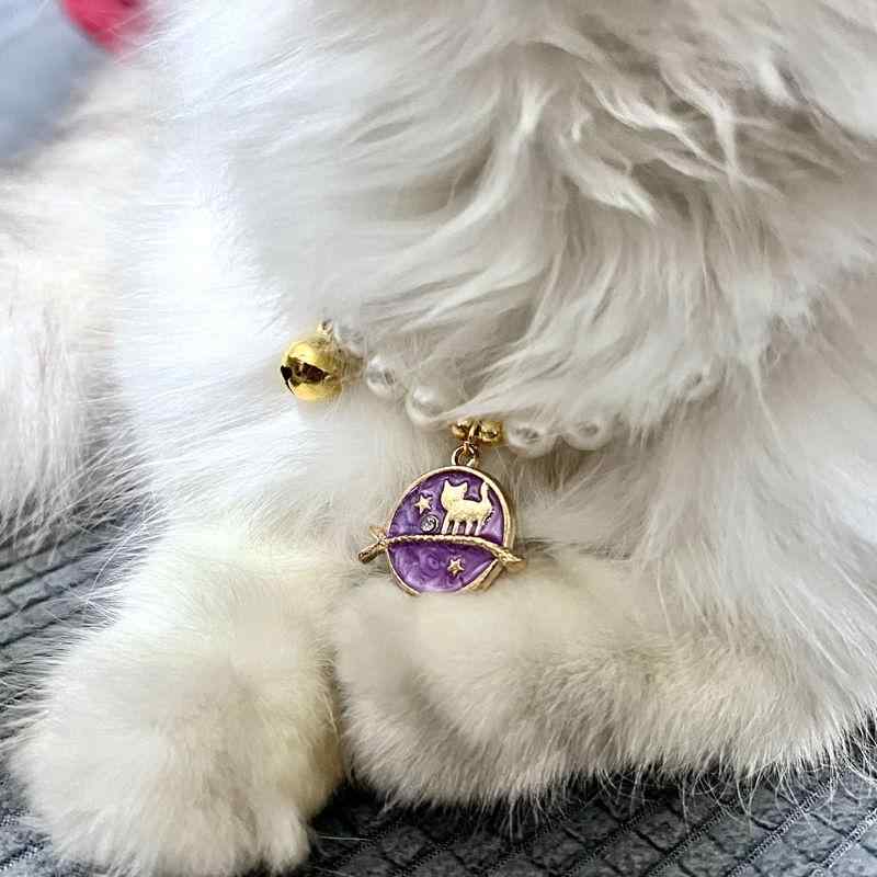 おすすめ 猫 愛玩動物 グッズ 可愛らしい 今めかしい 頸飾り かざり付ける 首飾り 御姫様 パール 宝飾品 付属品 全ての存在 迷い星 分かりやすい 引きつける 鈴 呼びりん 分かりやすい