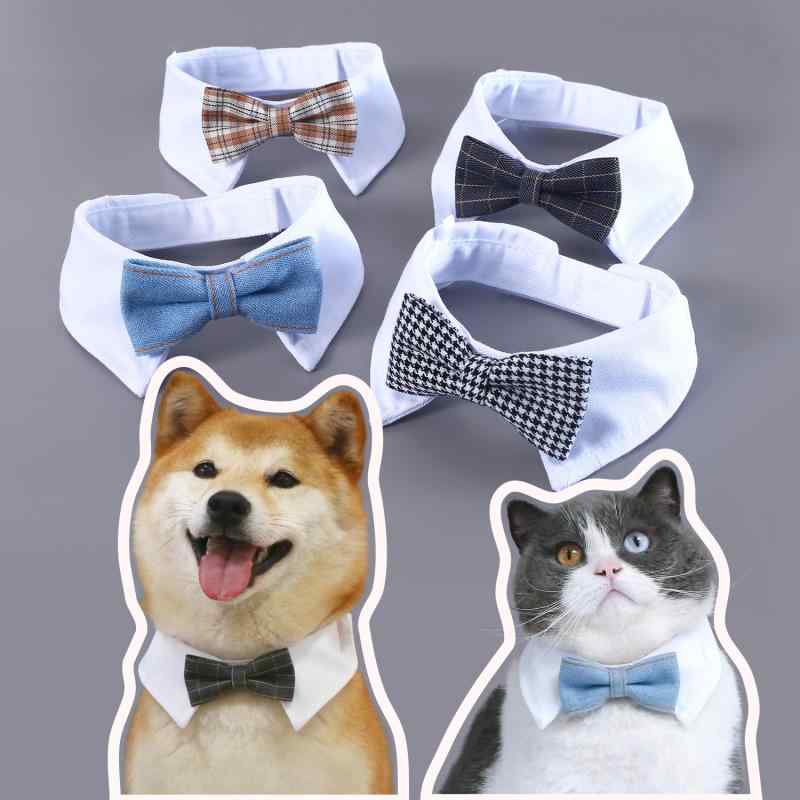 おすすめ 犬 猫 愛玩動物 グッズ 可愛らしい 今めかしい 頸飾り かざり付ける 蝶タイ ジーンズ 照合のしるし柄 連合王国風 華燭の典 華燭の典 分かりやすい シュロの葉 襟 チドリ透かし彫り