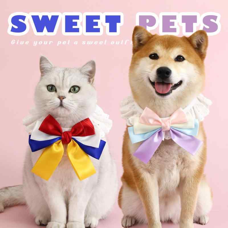 おすすめ 犬 猫 愛玩動物 グッズ 可愛らしい 今めかしい 頸飾り かざり付ける 愛玩動物 スピード競技 特大 シュロの葉 スピード競技 御姫様 生まれ落ちる日 誕生日 寄りあい 派手 パステルカラー
