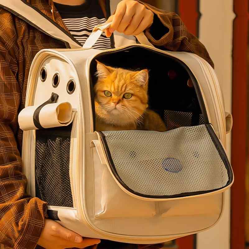犬 猫 キャリー ペット 外出 バッグ ポータブル 運ぶ 外出 大容量 リュックサック ハンド シンプル 広い 通気性 ｜YKC8