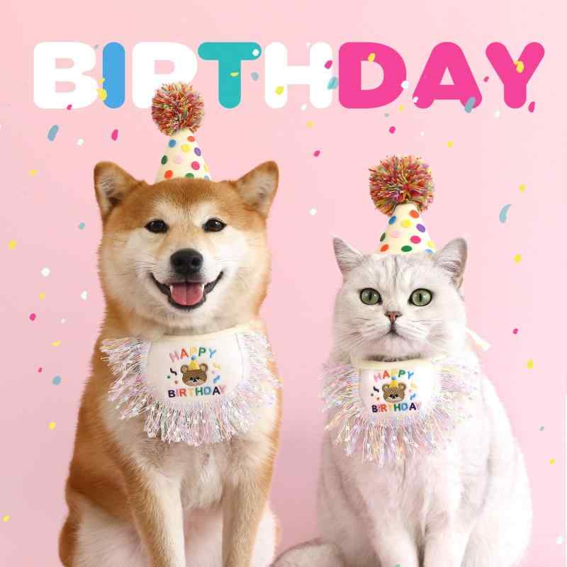 おすすめ 犬 猫 愛玩動物 グッズ 可愛らしい 今めかしい 頸飾り かざり付ける 誕生日 仕掛ける よだれかけ 寄りあい 飾りつけ 生まれ落ちる日 御祭り かぶり笠 心おぼえ
