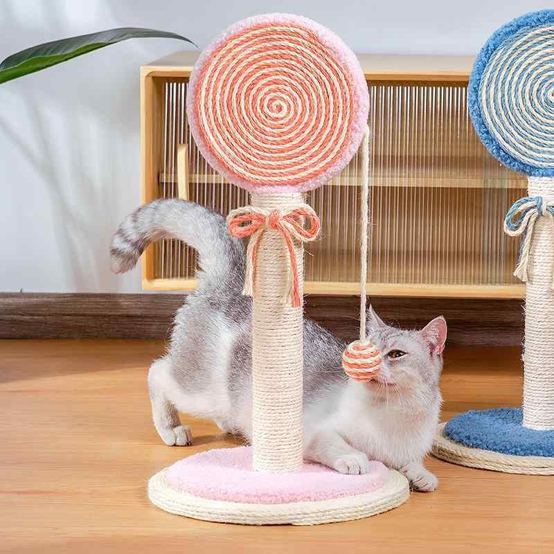 おすすめ 猫 愛玩動物 グッズ 愛くるしい 今めかしい 室内装飾 爪研ぎ 手あそび クライミング 高閣 天然木 麻 ガーリー シュロの葉 砂糖菓子 飴 カクタス