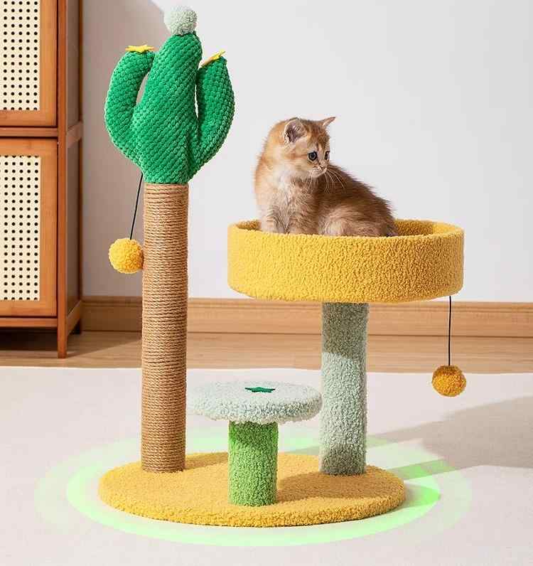 おすすめ 猫 愛玩動物 グッズ 愛くるしい 今めかしい 室内装飾 爪研ぎ 手あそび クライミング 天然木 高閣 パウダーコンパクト 自己同一性的