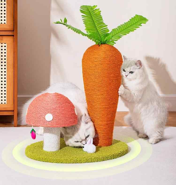おすすめ 猫 愛玩動物 グッズ 愛くるしい 今めかしい 室内装飾 爪研ぎ 手あそび 麻 人蔘 クライミング 垂直方向 ゲーム盤 きのこ 分かりやすい 天然木 高閣 どんぶり鉢