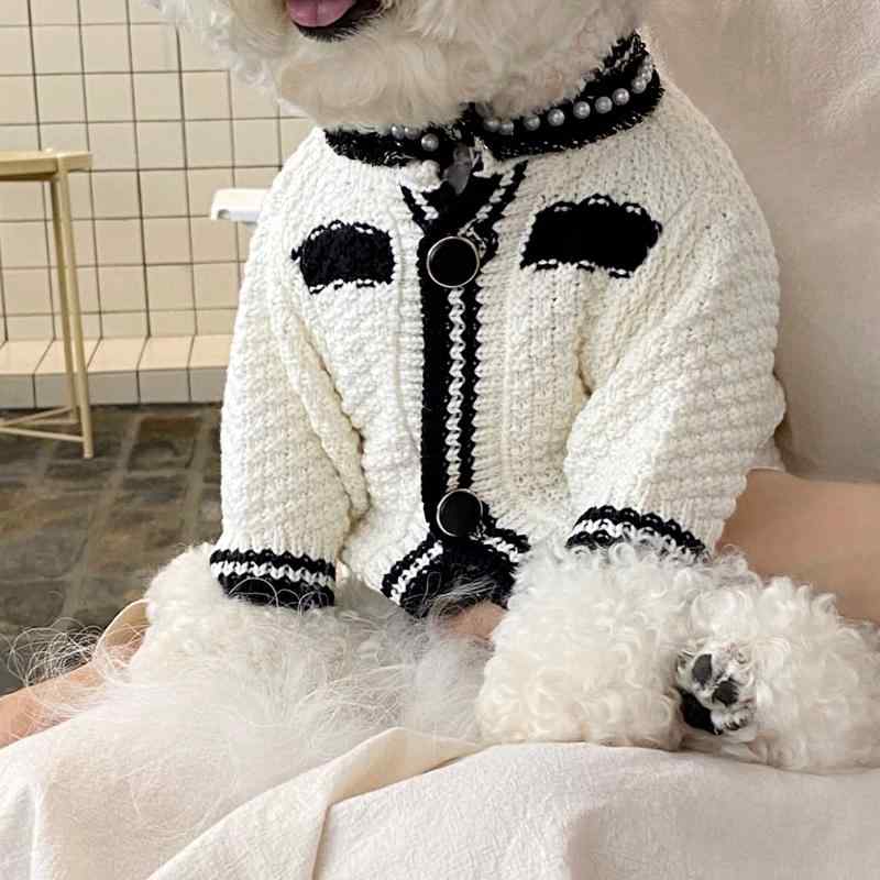 ドッグウェア 秋冬 ペット 犬 猫 服 散歩 かわいい おしゃれ 衣装 ニット セーター 小型 シンプル 長袖 防寒 暖かい