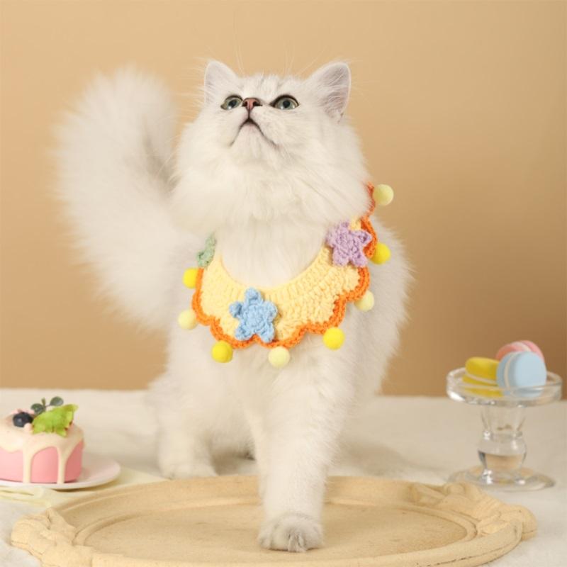 おすすめ 犬 猫 愛玩動物 グッズ 可愛らしい 今めかしい 頸飾り かざり付ける 首飾り 編み物 シュロの葉 鈴 呼びりん フラウンス 星 はやりっ子 派手 分かりやすい 花 クリスマス 馴鹿 聖ニコラス よだれかけ