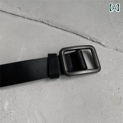 メンズ ファッション 春夏 秋冬　 かっこいい オシャレ モテ 男性用 韓国 シンプル 大人 ベルト レトロ 小さい ベルト 穴し 装飾 ハイエンド 韓国 タイル カジュアル パンツ ベルト メンズ