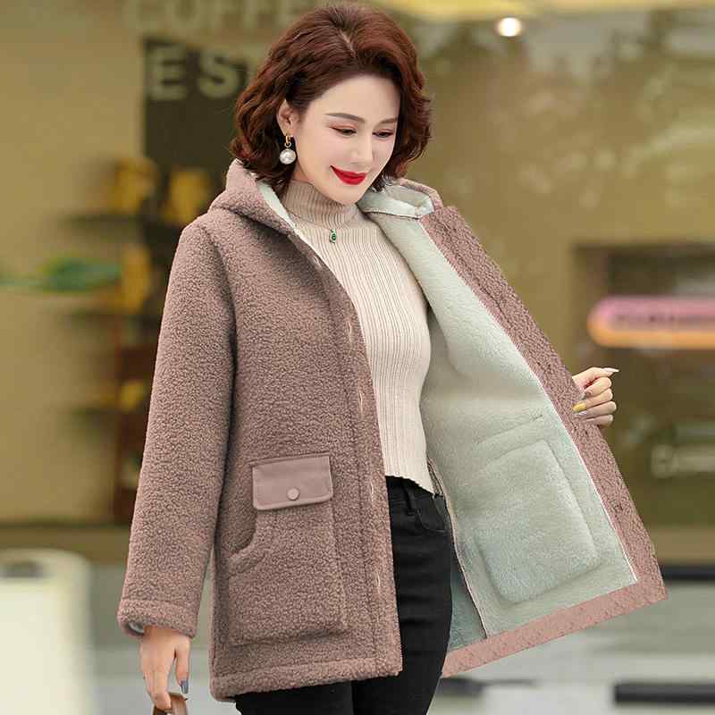 アウター 暖かい 保温 レディース ファッション おしゃれ 秋冬 大人 上品 高級 マダム ミス ミセス プレゼント 敬老日 母 高齢者 おばあちゃん ベルベット コート 裏起毛 厚手 ジャケット フード シンプル ふわふわ 裏起毛 ポケット|YKC8