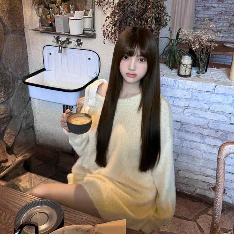 女性 レディース ファッション おしゃれ かわいい 韓国 秋冬 リボン オーバー セーター オフショルダー ニット トップス 長袖 ガーリー シンプル ワンピース 5,415円